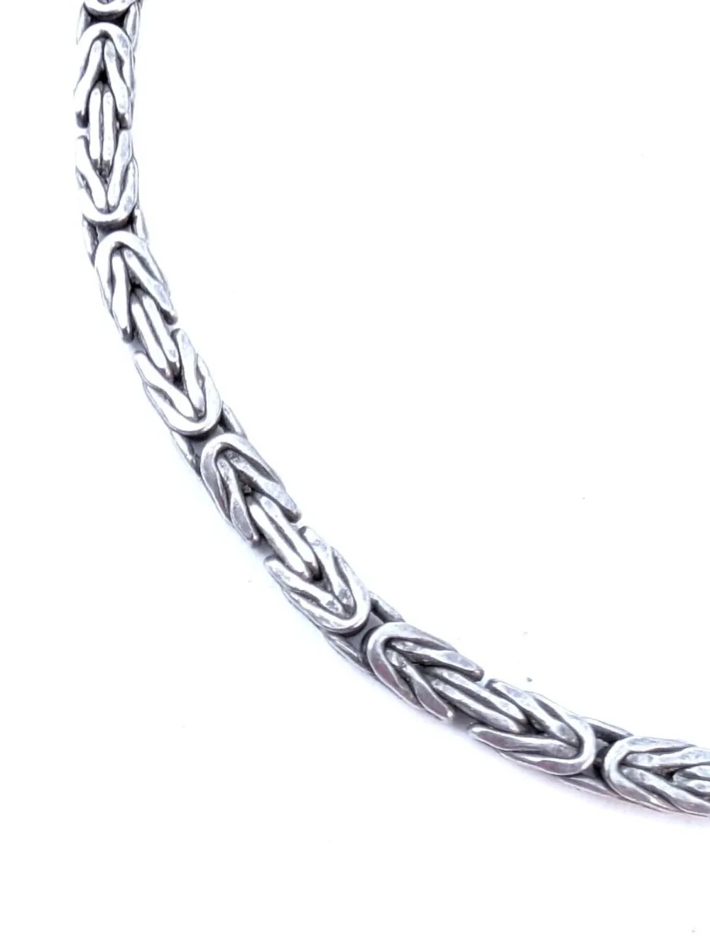 Vintage Heavy Sterling Silver Byzantine Unisex Oversized Bracelet Made in Italy